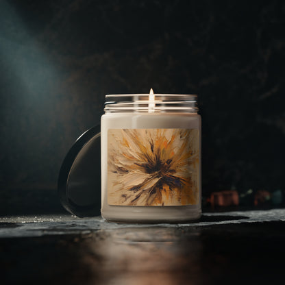 Abstract Tan Hua Painting on Scented Soy Candle: A Fusion of Art and Nature