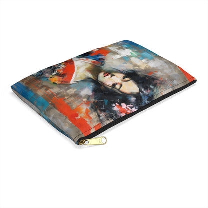 Accessory Pouch with Geisha Art: Style with Japanese Artistic Flair