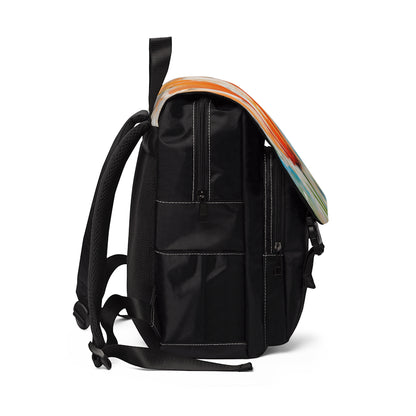 Unisex Casual Shoulder Backpack with Vibrant Orange Tulip: Embrace the Beauty of Nature