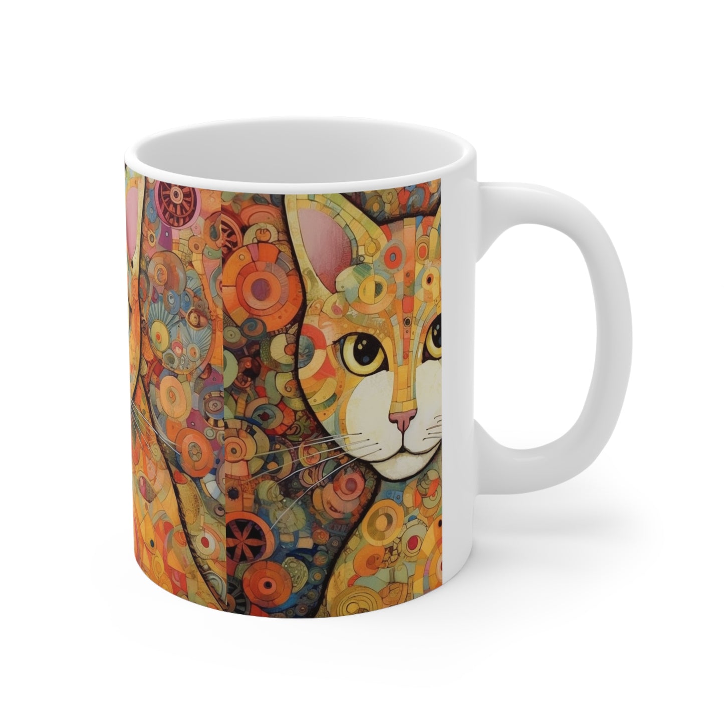 Elegant Art Nouveau: Ceramic Mug Inspired by Gustav Klimt