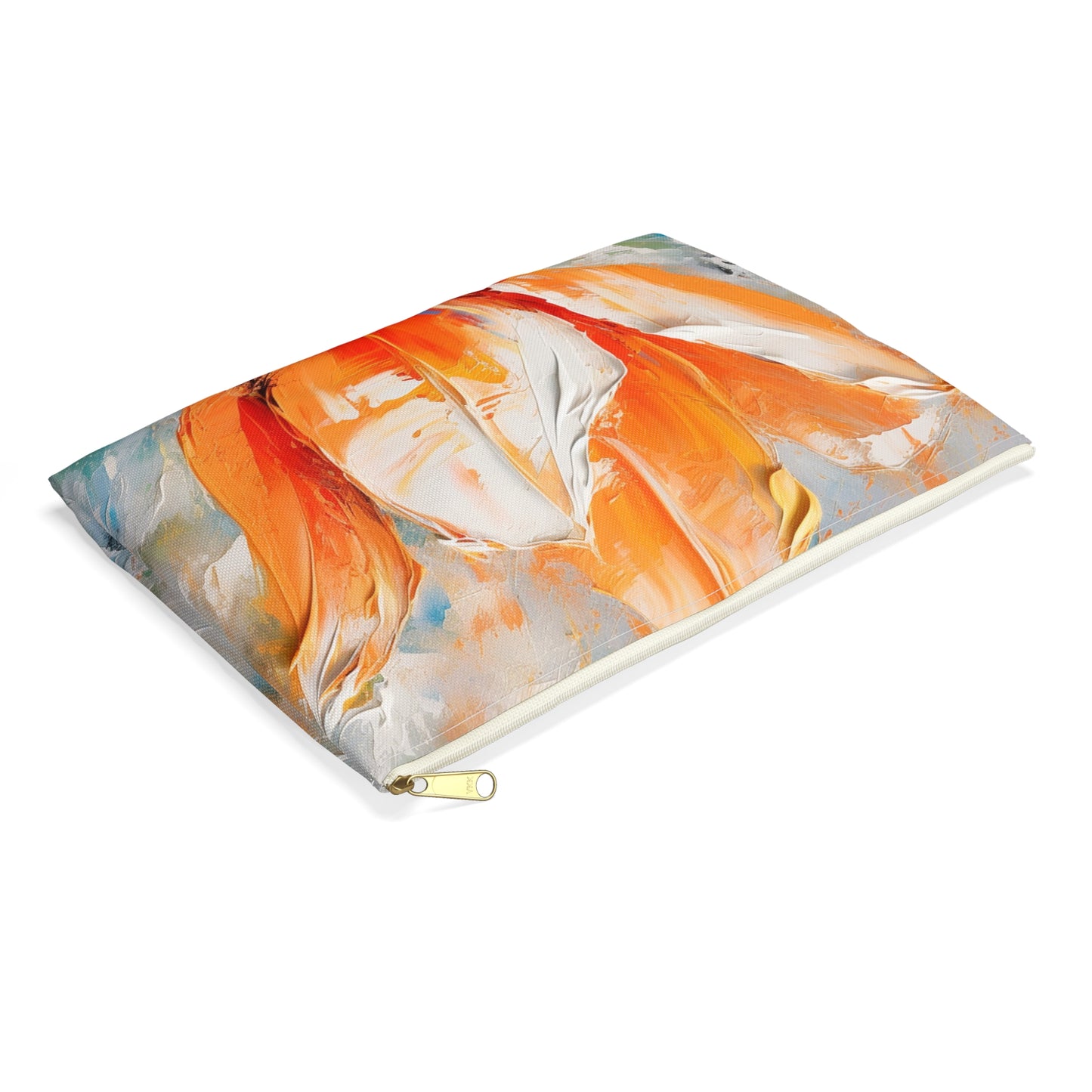 Accessory Pouch with Vibrant Orange Tulip: Embrace the Beauty of Nature