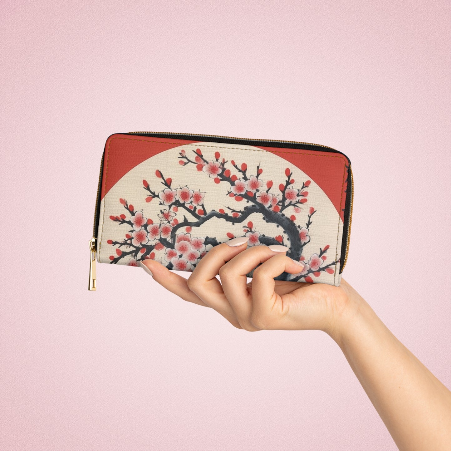 Enchanting Petal Symphony: Zipper Wallet