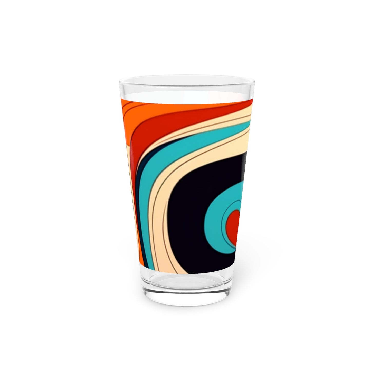 Midcentury Abstractions: Abstract-Inspired Pint Glass for Atomic Age Design