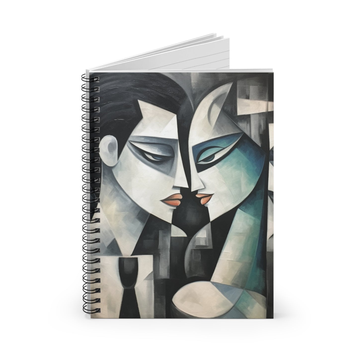 Spiral Notebook with Cubist Art: Write with Artistic Finesse and Abstract Flair