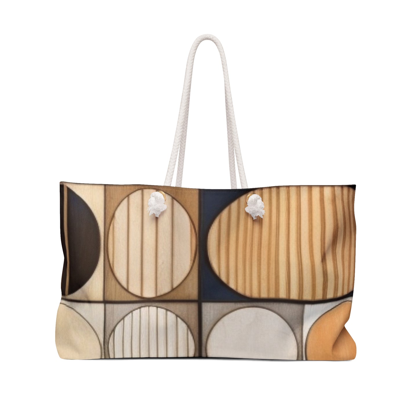 Earthy Elegance: Circular Shapes Weekender Bag