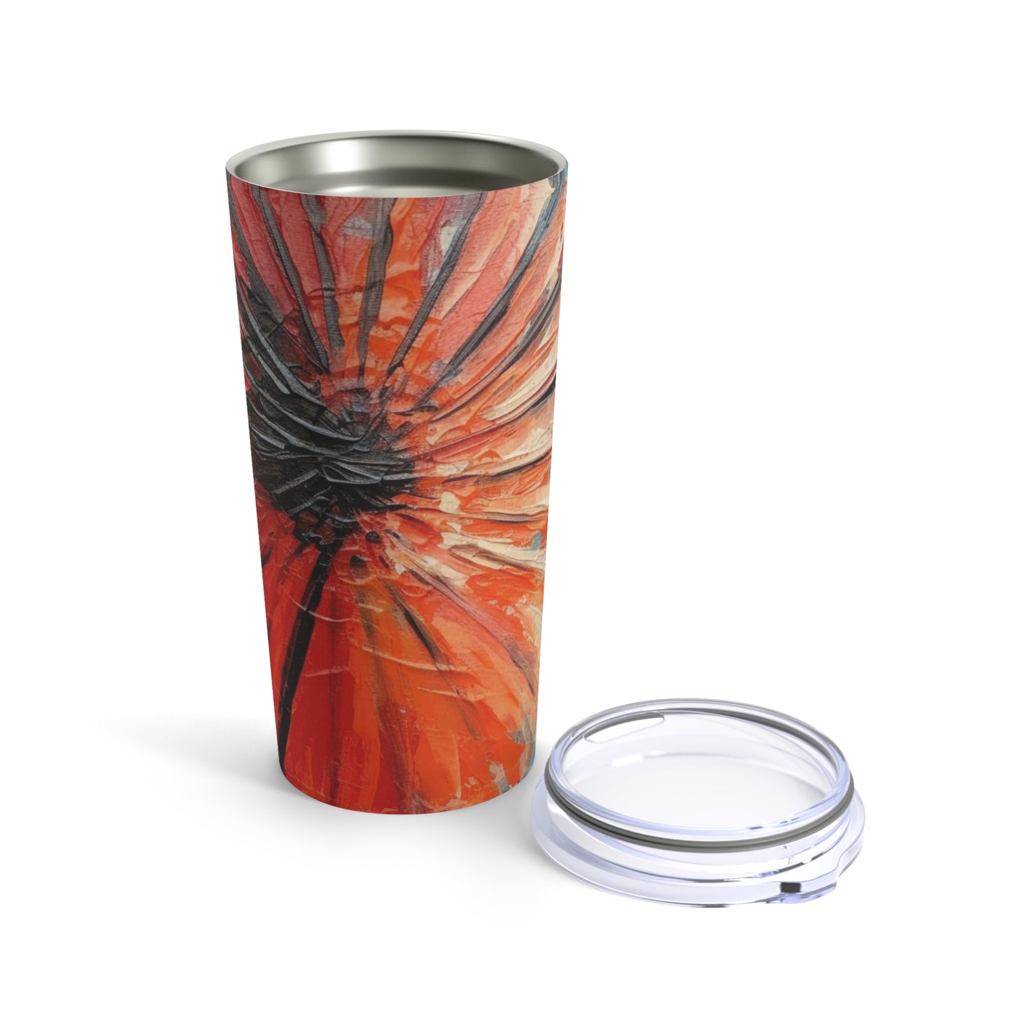 Umbrella Painting Tumbler: Channel Your Inner Artist with Abstract Oil Paint