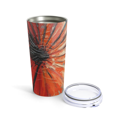 Umbrella Painting Tumbler: Channel Your Inner Artist with Abstract Oil Paint