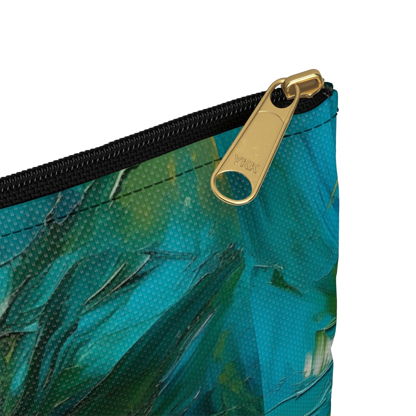 Floral Symphony: Accessory Pouch featuring an Abstract Oil Painting of Jasmine