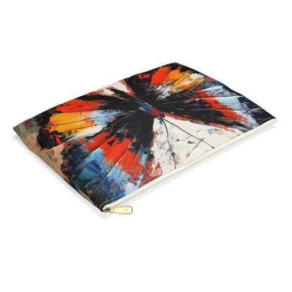 Accessory Pouch with Bauhaus-Inspired Butterfly Drawing: A Harmonious Blend of Art and Functionality