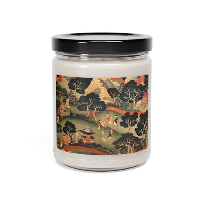 Tapestry Treasures: Japanese-inspired Scented Soy Candle for Art Lovers