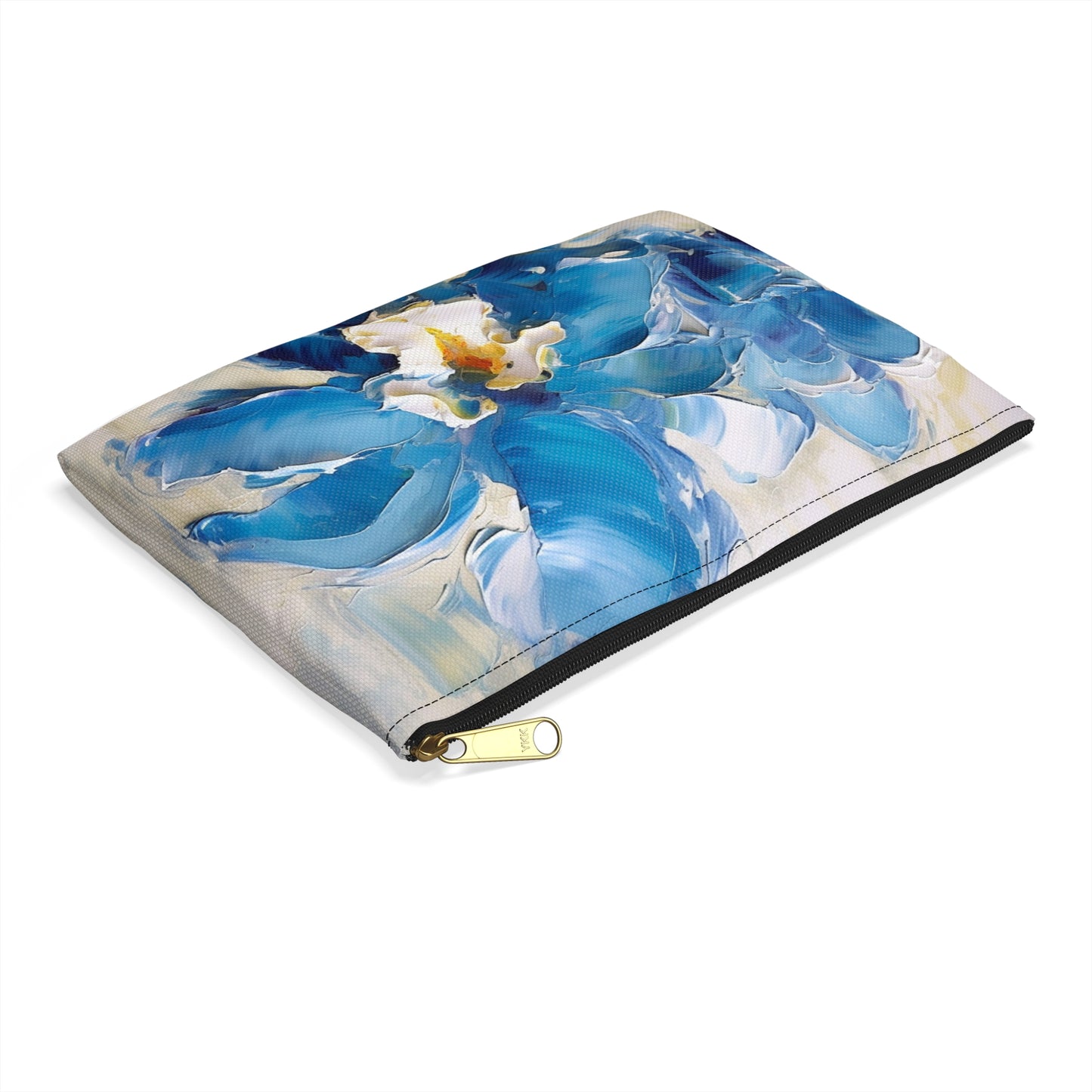 Embrace Artistic Expression with Blue Orchid Abstract Painting Accessory Pouch