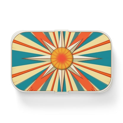 Midcentury Modern Chic: Starburst Bento Box with Abstract Art Influences