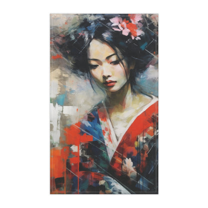 Kitchen Towel with Geisha Art: Japanese Artistic Flair