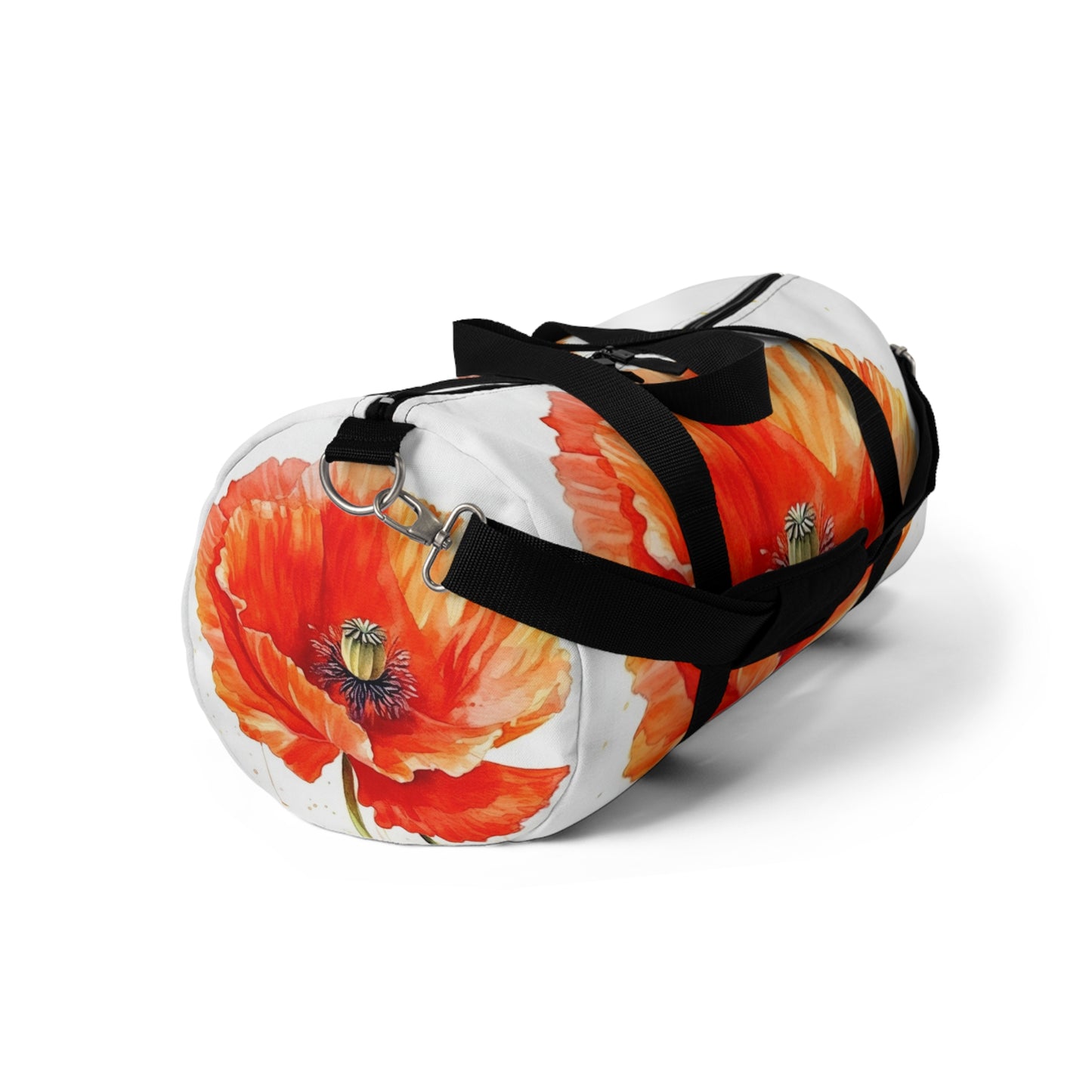 Watercolor Poppy Garden Duffel Bag: Unleash the Beauty of Nature