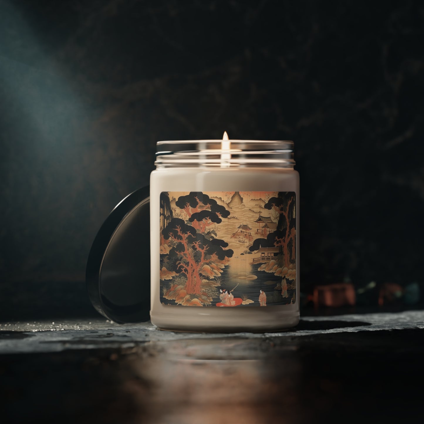 Custom Japanese Tapestry Scented Soy Candle: Your Personalized Artistic Statement