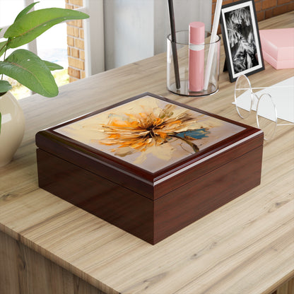 A Brush of Nature's Elegance: Jewelry Box for Artistic Flower Lovers