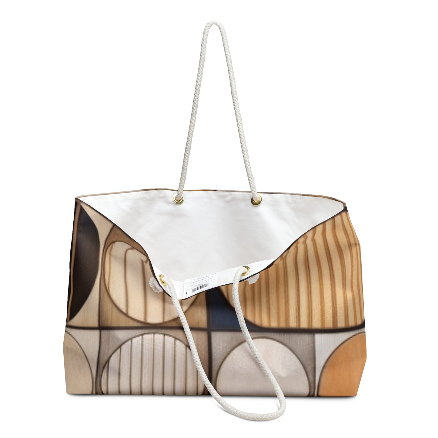 Earthy Elegance: Circular Shapes Weekender Bag