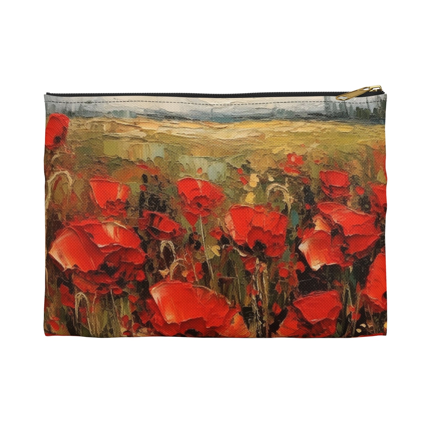 Abstract Poppy Fields: Accessory Pouch for Artistic Inspiration