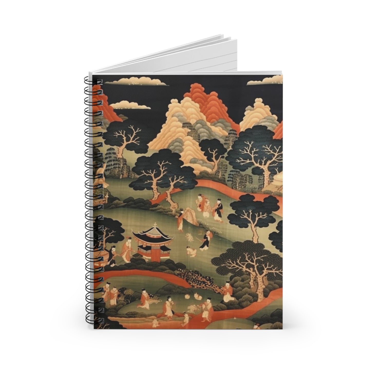 Tapestry Treasures: Japanese-inspired Spiral Notebook for Art Lovers