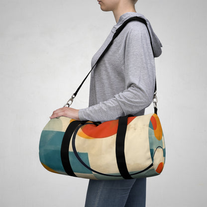 Geometric Artistic Fusion: Step into Modern Artistry with our Midcentury Modern Duffel Bag