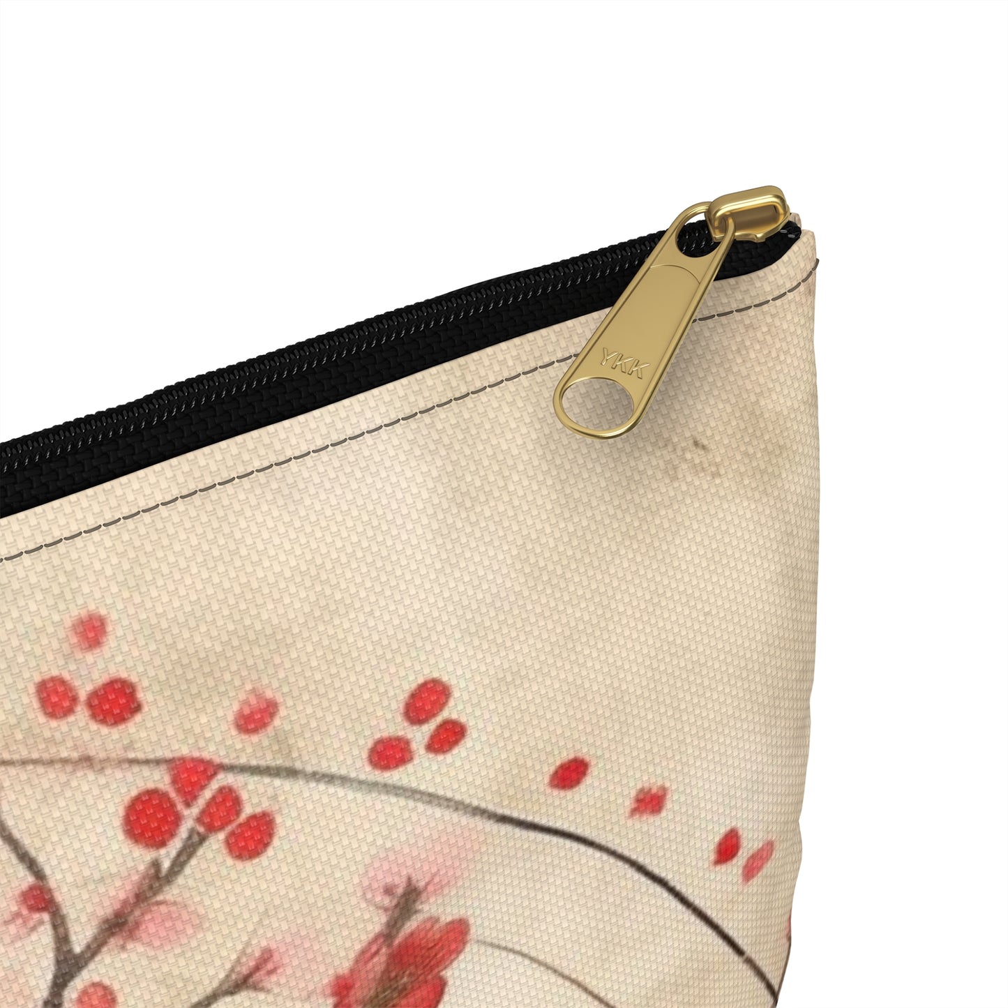 Nature's Brushstrokes: Accessory Pouch Featuring Captivating Cherry Blossom Drawings