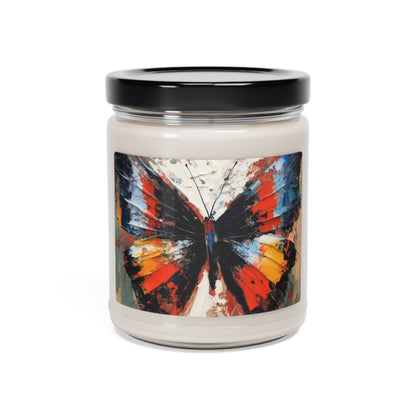 Scented Soy Candle with Bauhaus-Inspired Butterfly Drawing: A Harmonious Blend of Art and Functionality