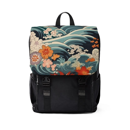 Elegant Kimono Unisex Casual Shoulder Backpack: Embrace Japanese Artistry