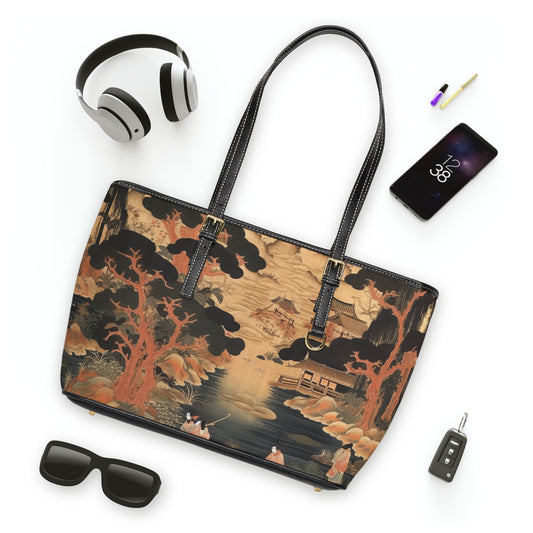 Custom Japanese Tapestry PU Leather Shoulder Bag: Your Personalized Artistic Statement