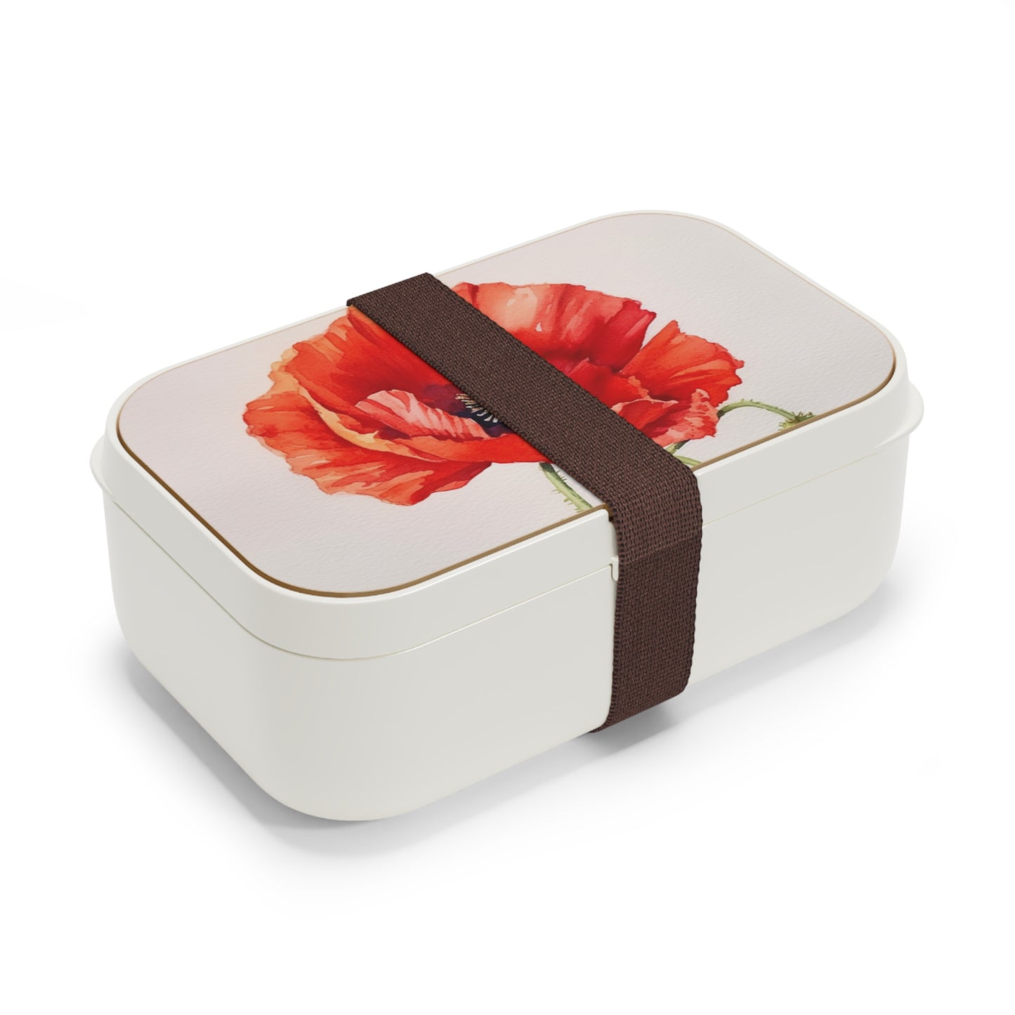 Vibrant Watercolor Poppy Bento Box: Beauty of Nature