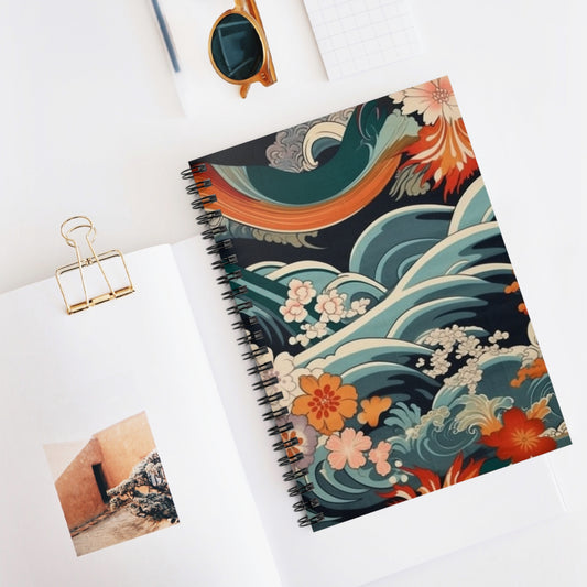 Elegant Kimono Spiral Notebook: Embrace Japanese Artistry