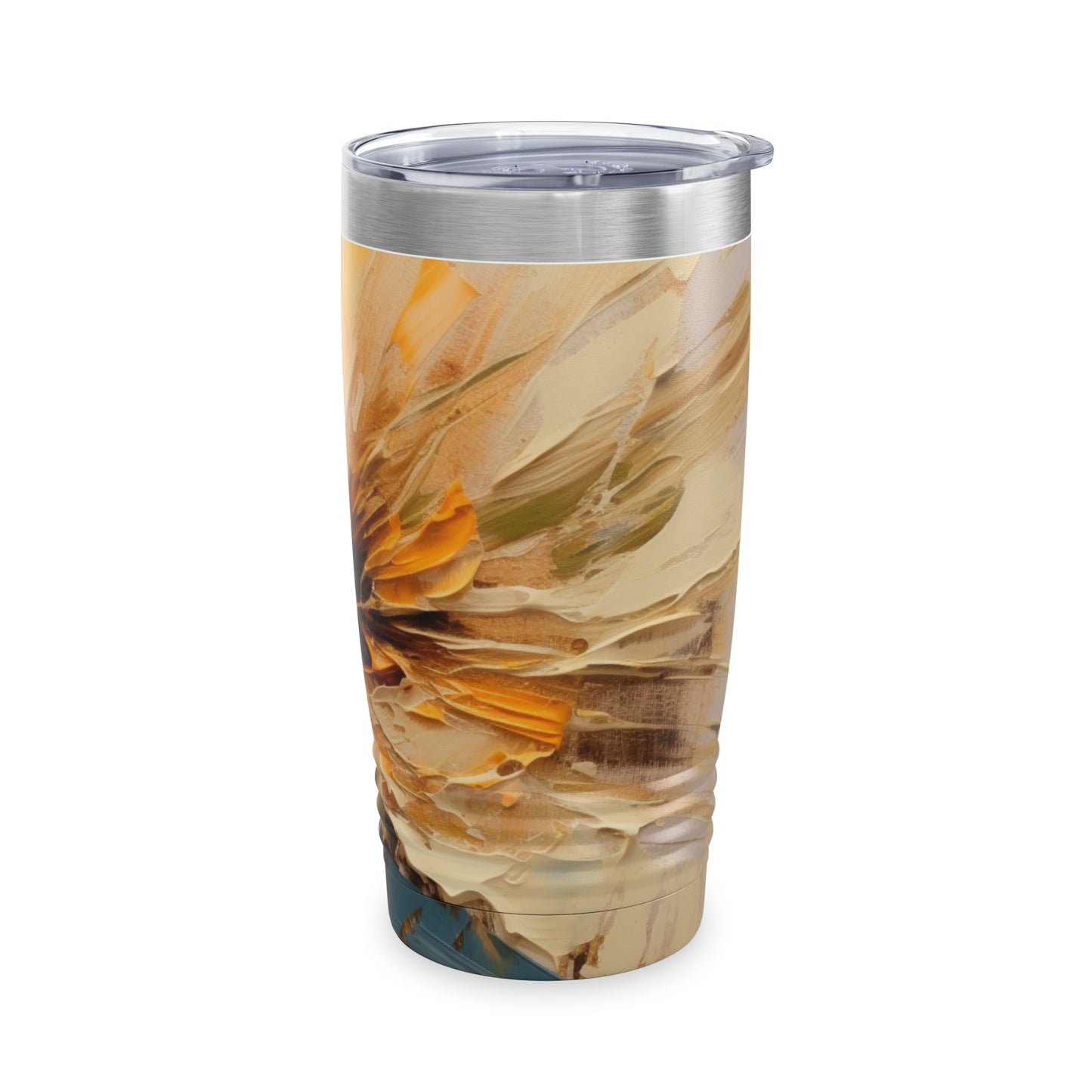 A Brush of Nature's Elegance: Tumbler for Artistic Flower Lovers