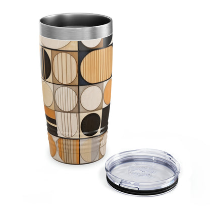 Circle Harmony: Art-inspired Tumbler with Geometric Simplicity