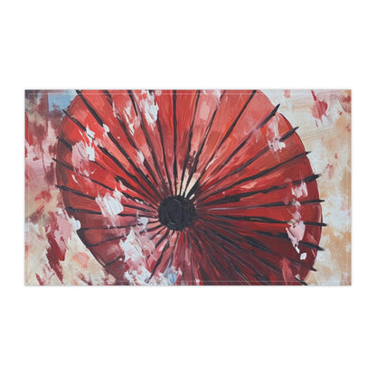 Abstract Japanese Umbrella Painting Kitchen Towel: Unleashing Artistic Beauty