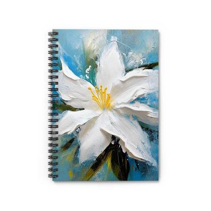 Abstract Oil Painting Jasmine 1 Spiral Notebook - Ruled Line