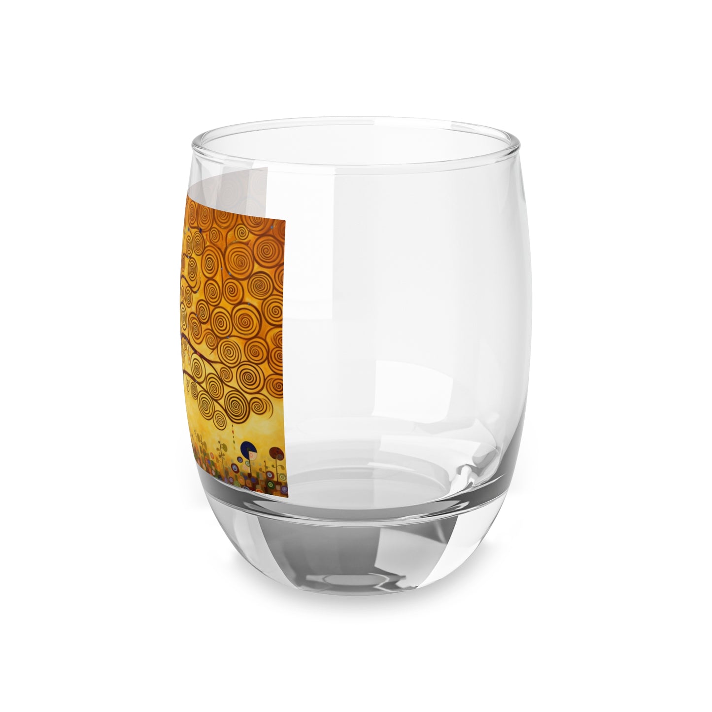 Symbolic Harmony: Gustav Klimt Tree of Life Whiskey Glass, Embrace Artistic Elegance