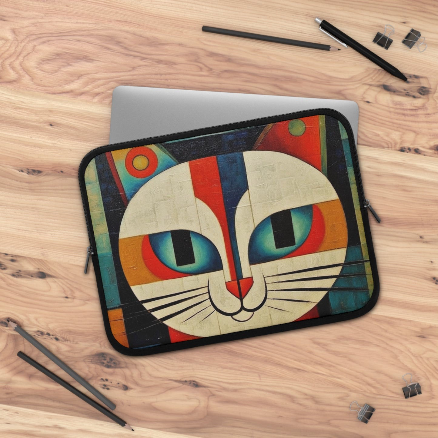 Artistic Vintage Vibes: Picasso-Inspired Midcentury Modern Laptop Sleeve for Retro Fashion