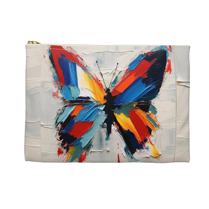 Abstract Accessory Pouch for Art Lovers: Butterfly-Inspired Delight