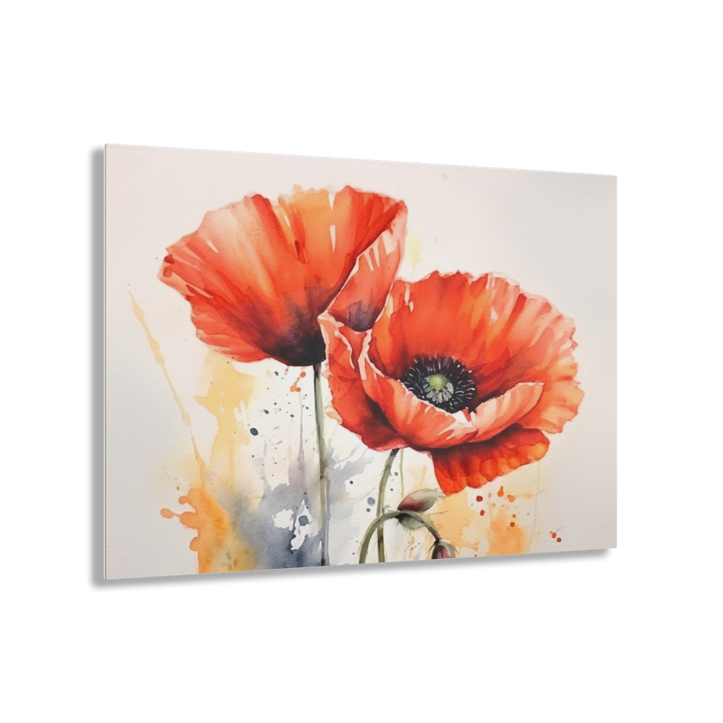 Whimsical Poppy Flower Watercolor Acrylic Prints: An Artistic Delight