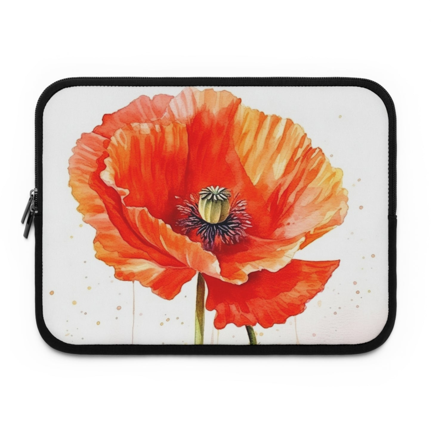 Watercolor Poppy Garden Laptop Sleeve: Unleash the Beauty of Nature