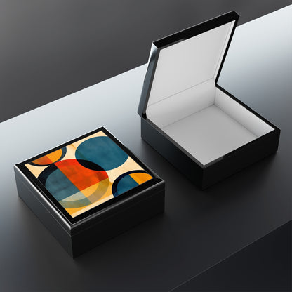 Geometric Abstraction Extravaganza:Jewelry Box for Art Enthusiasts