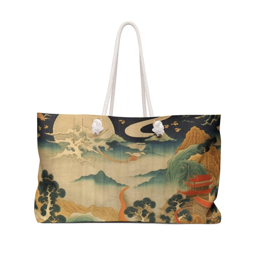 Harmony of the Elements: Japanese Tapestry-Inspired Weekender Bag