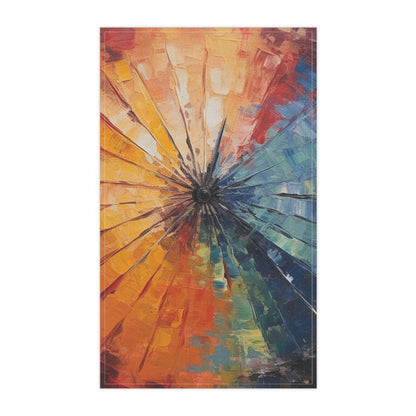 Abstract Art Kitchen Towel: Japanese Umbrella, A Reflection of Creativity