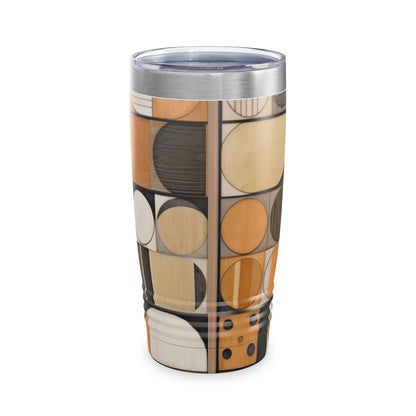 Circle Harmony: Art-inspired Tumbler with Geometric Simplicity