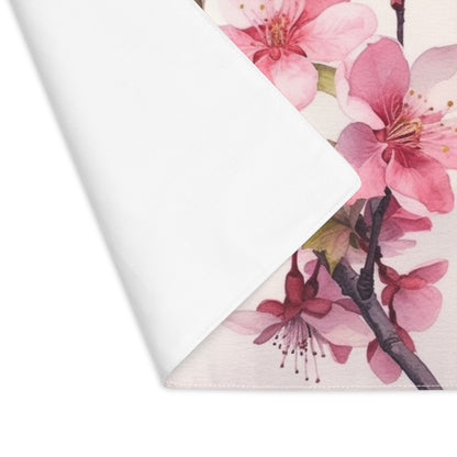 Artistic Flourish: Floral Watercolor Cherry Blossom Placemat