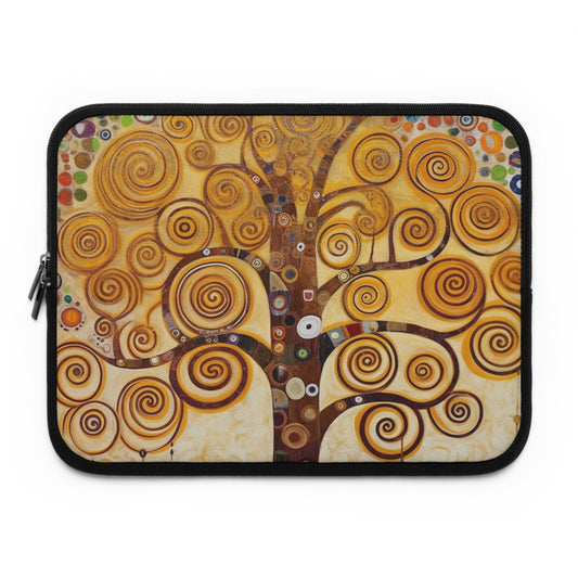 Captivating Artistry: The Tree of Life Laptop Sleeve, Inspired by Gustav Klimt's Timeless Masterpiece