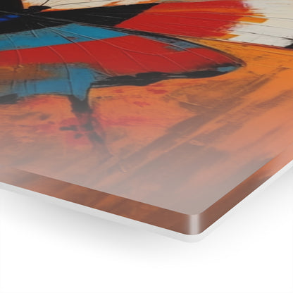 Bauhaus-Inspired Butterfly Symphony: Acrylic Prints with Vibrant Colors and Intricate Details