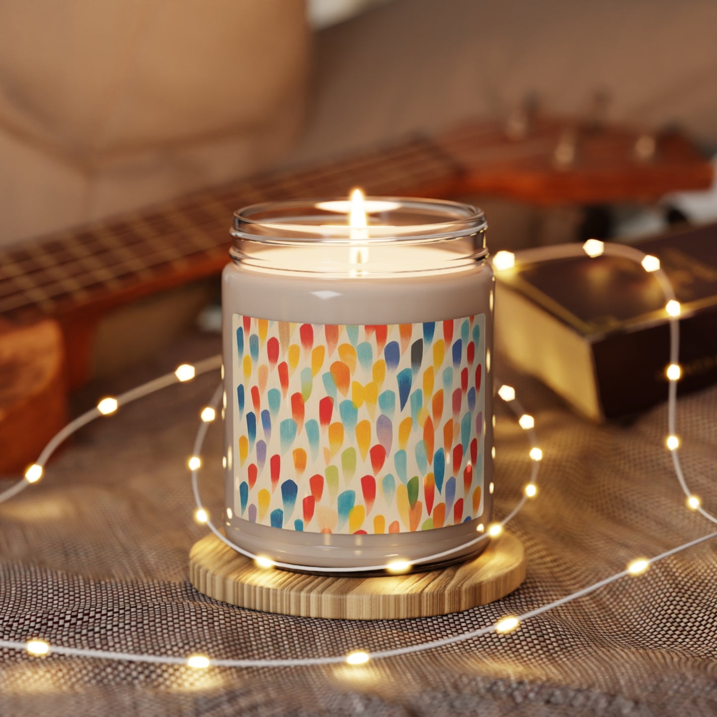 Energetic Expression: Abstract Shapes Scented Soy Candle