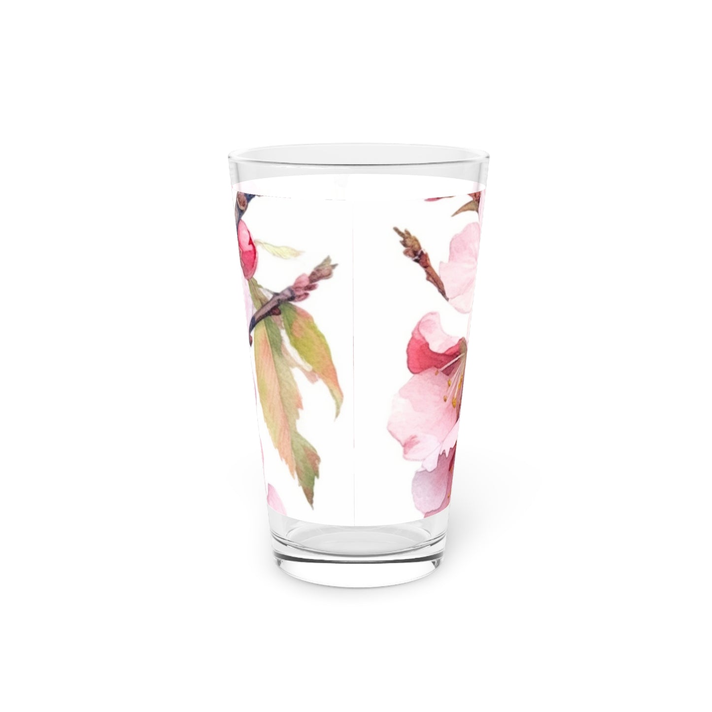 Whimsical Delight: Watercolor Cherry Blossom Tree Pint Glass