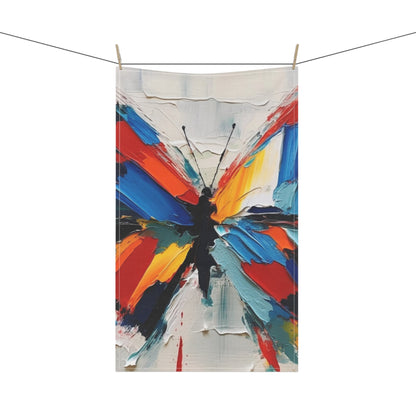 Abstract Kitchen Towel for Art Lovers: Butterfly-Inspired Delight