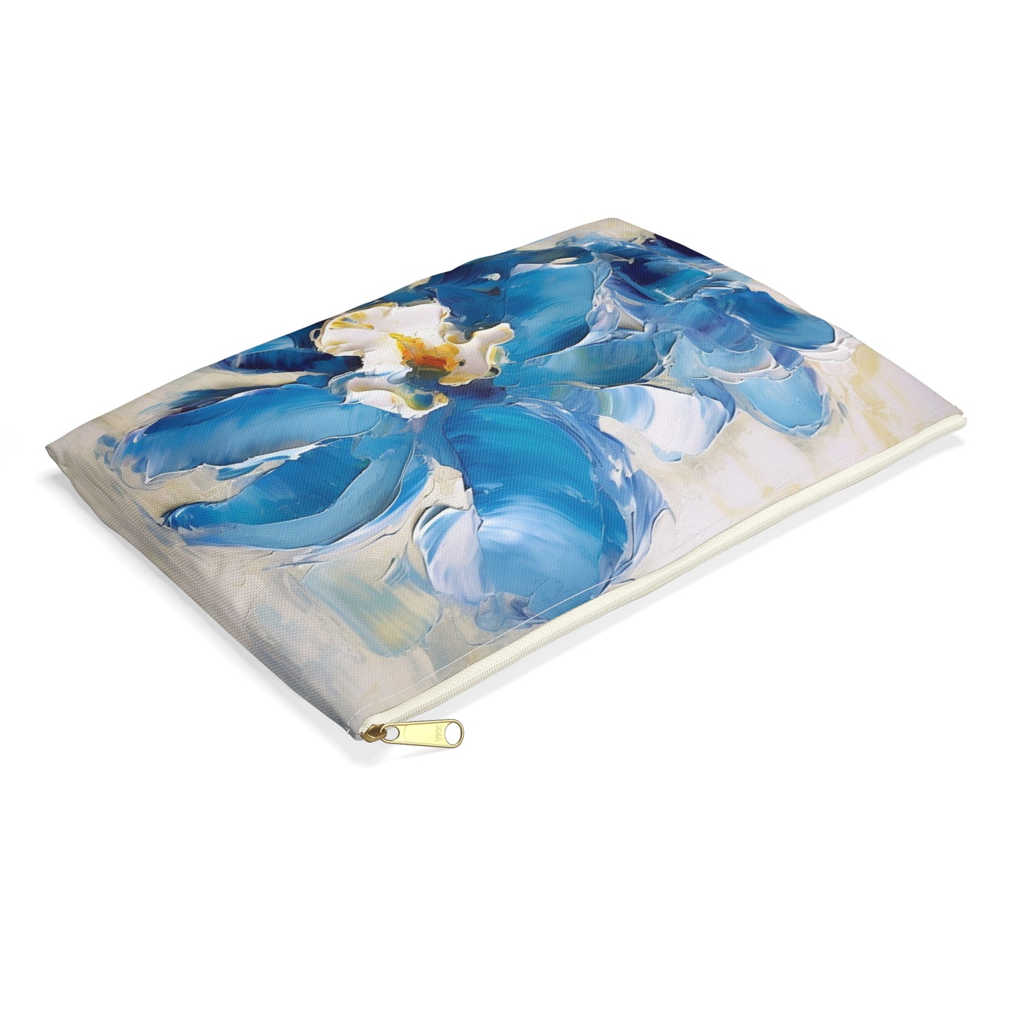 Embrace Artistic Expression with Blue Orchid Abstract Painting Accessory Pouch